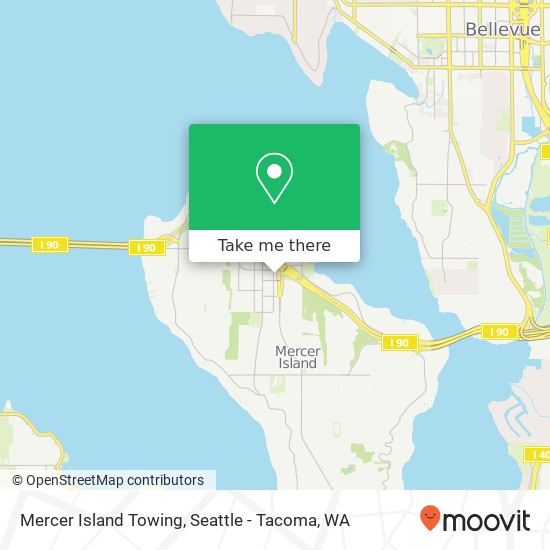 Mapa de Mercer Island Towing