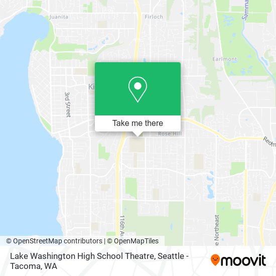 Lake Washington High School Theatre map