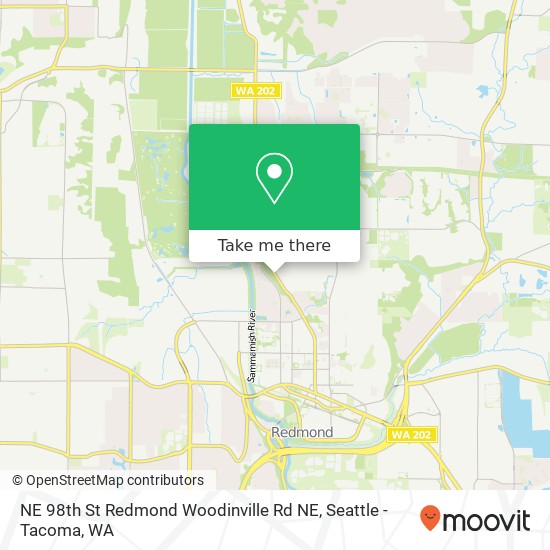 Mapa de NE 98th St Redmond Woodinville Rd NE