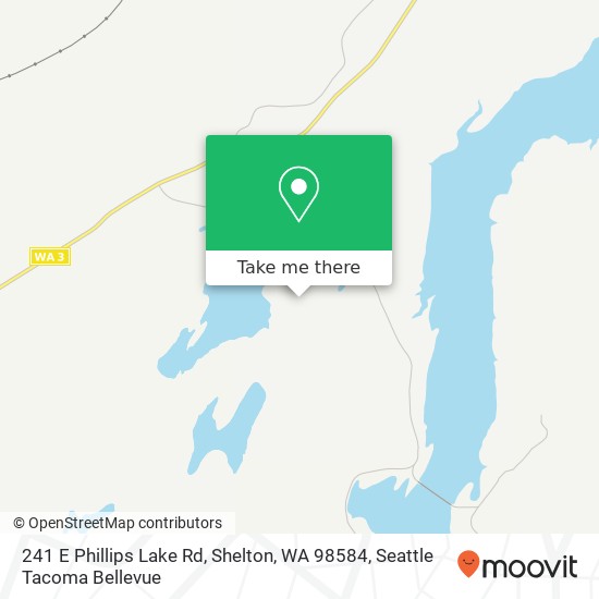 Mapa de 241 E Phillips Lake Rd, Shelton, WA 98584