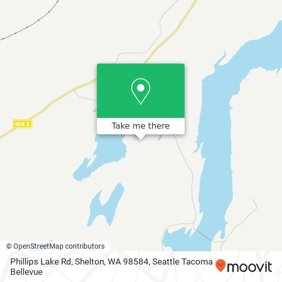 Mapa de Phillips Lake Rd, Shelton, WA 98584