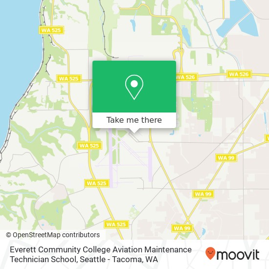 Mapa de Everett Community College Aviation Maintenance Technician School