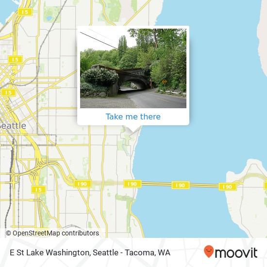 E St Lake Washington map