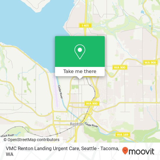 VMC Renton Landing Urgent Care map