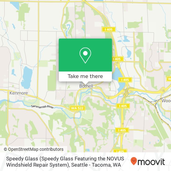 Mapa de Speedy Glass (Speedy Glass Featuring the NOVUS Windshield Repair System)