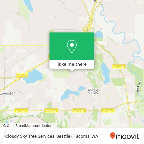 Cloudy Sky Tree Services, 21229 SE 252nd Pl map