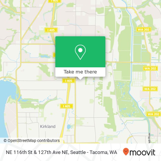 NE 116th St & 127th Ave NE map