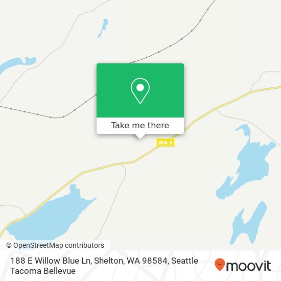 Mapa de 188 E Willow Blue Ln, Shelton, WA 98584