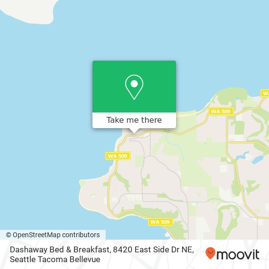 Mapa de Dashaway Bed & Breakfast, 8420 East Side Dr NE