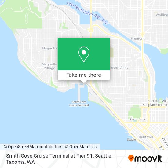 Smith Cove Cruise Terminal at Pier 91 map