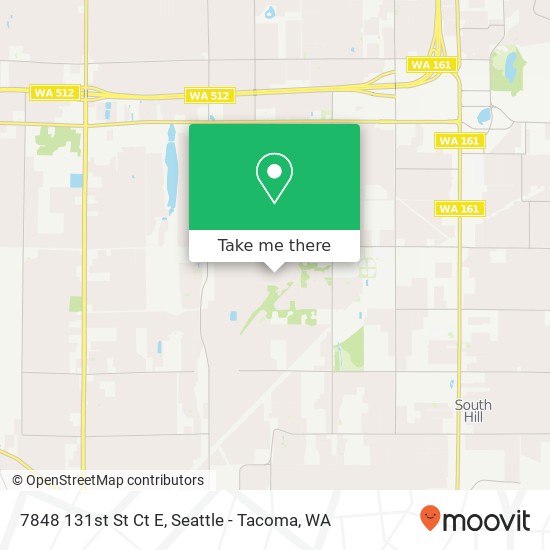 Mapa de 7848 131st St Ct E, Puyallup, WA 98373