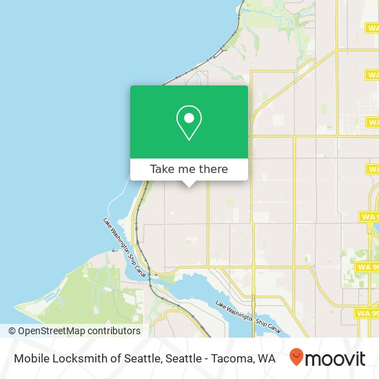 Mobile Locksmith of Seattle map