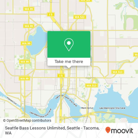 Seattle Bass Lessons Unlimited map