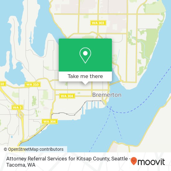 Attorney Referral Services for Kitsap County map