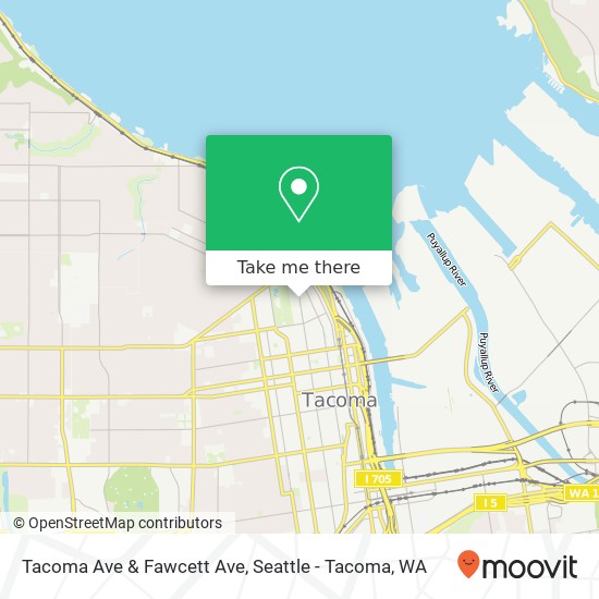 Mapa de Tacoma Ave & Fawcett Ave