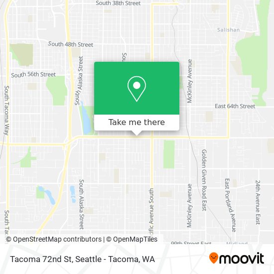 Tacoma 72nd St map