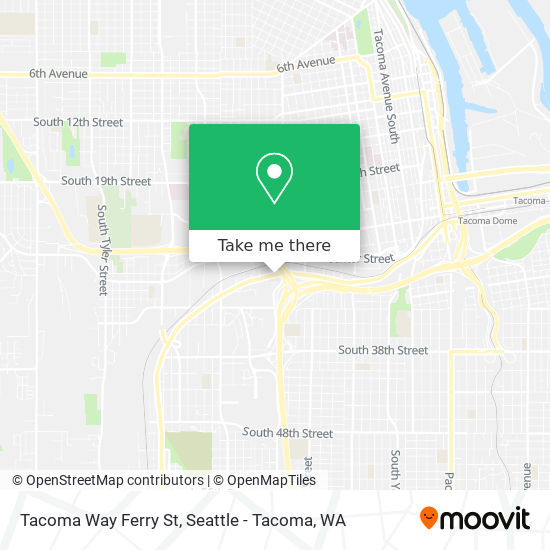 Tacoma Way Ferry St map