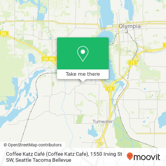 Mapa de Coffee Katz Café (Coffee Katz Cafe), 1550 Irving St SW