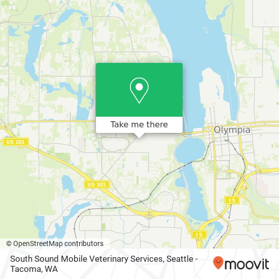 Mapa de South Sound Mobile Veterinary Services