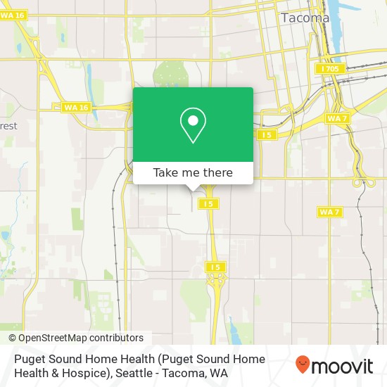 Mapa de Puget Sound Home Health