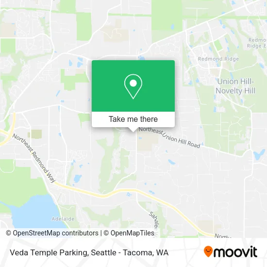 Veda Temple Parking map