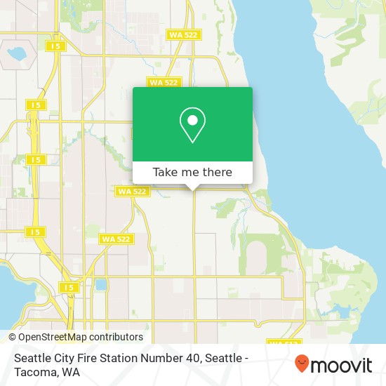 Mapa de Seattle City Fire Station Number 40