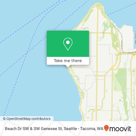 Beach Dr SW & SW Genesee St map