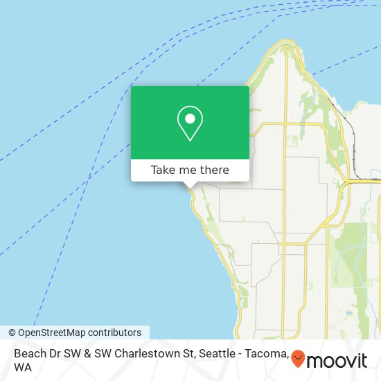 Beach Dr SW & SW Charlestown St map