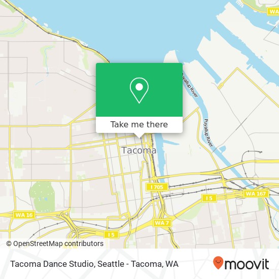 Mapa de Tacoma Dance Studio