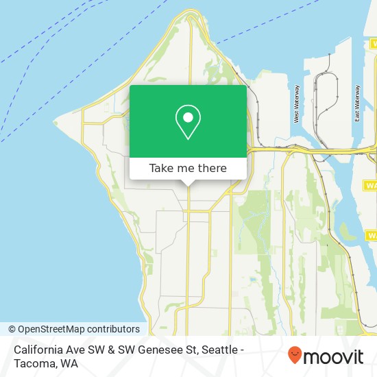 California Ave SW & SW Genesee St map