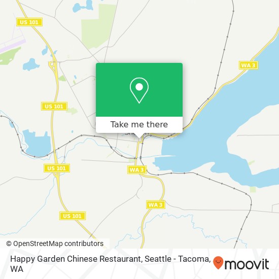 Mapa de Happy Garden Chinese Restaurant