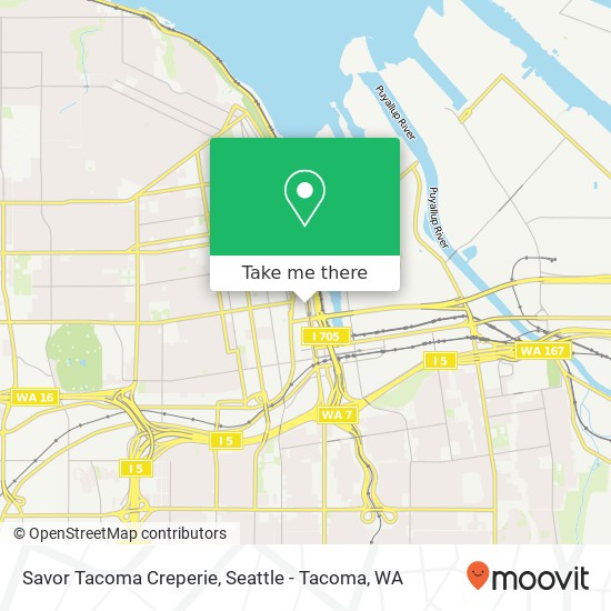 Savor Tacoma Creperie map