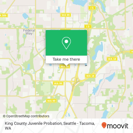 Mapa de King County Juvenile Probation