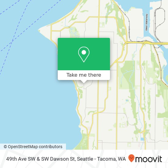 49th Ave SW & SW Dawson St map