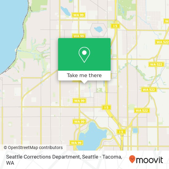 Seattle Corrections Department map