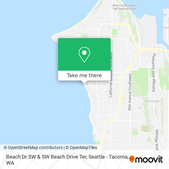 Beach Dr SW & SW Beach Drive Ter map