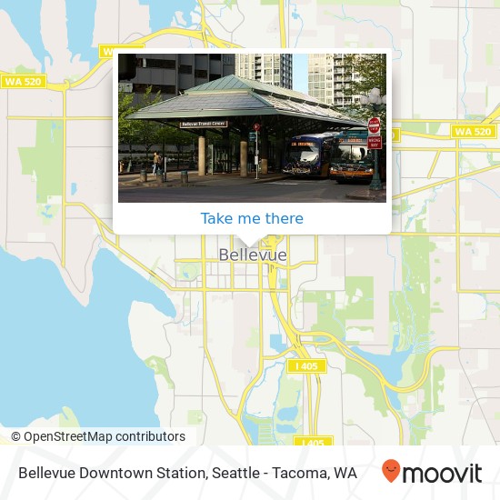 Bellevue Downtown Station map