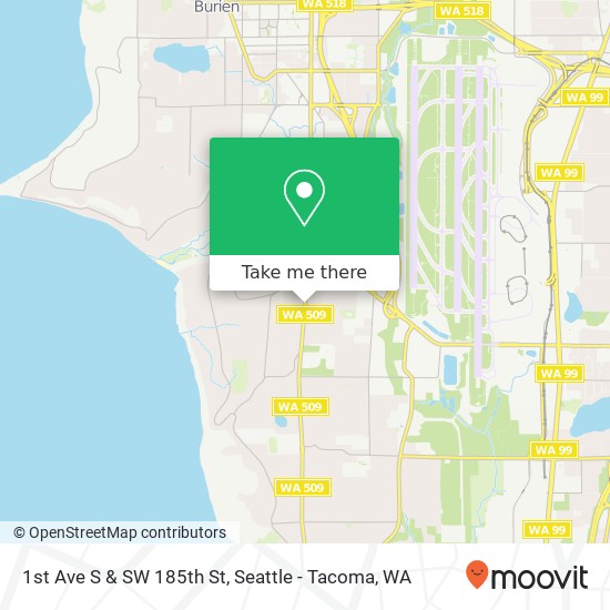 1st Ave S & SW 185th St map