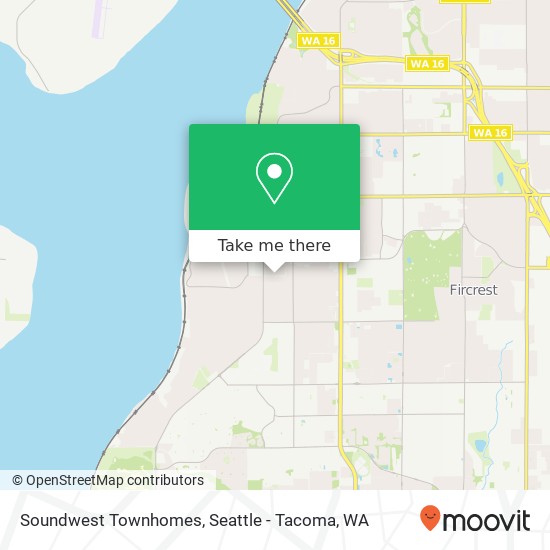 Mapa de Soundwest Townhomes