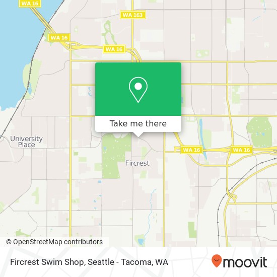 Fircrest Swim Shop map