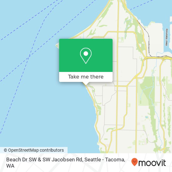 Mapa de Beach Dr SW & SW Jacobsen Rd