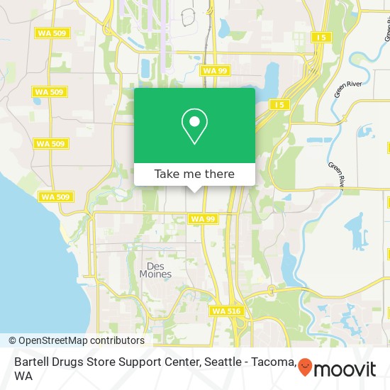 Mapa de Bartell Drugs Store Support Center
