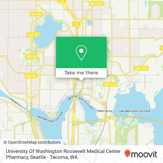 Mapa de University Of Washington Roosevelt Medical Center Pharmacy