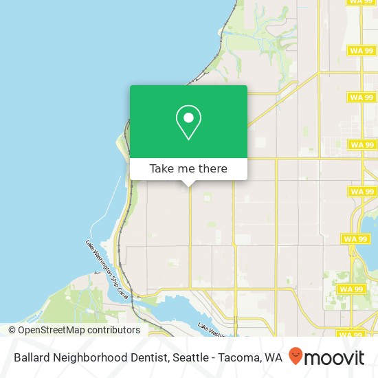 Mapa de Ballard Neighborhood Dentist