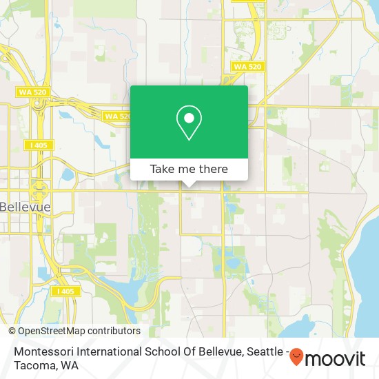 Mapa de Montessori International School Of Bellevue