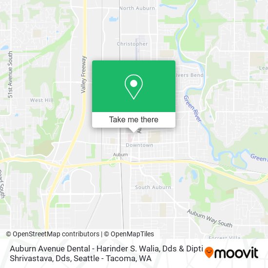 Mapa de Auburn Avenue Dental - Harinder S. Walia, Dds & Dipti Shrivastava, Dds