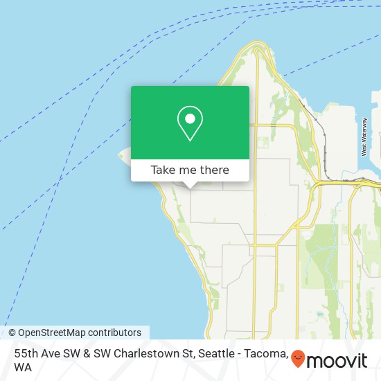 55th Ave SW & SW Charlestown St map