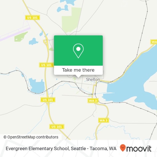 Evergreen Elementary School map