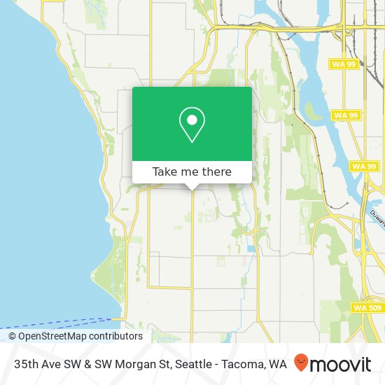 35th Ave SW & SW Morgan St map