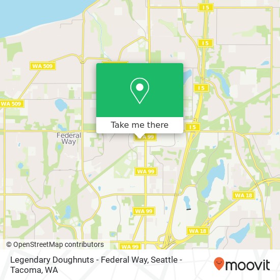 Mapa de Legendary Doughnuts - Federal Way